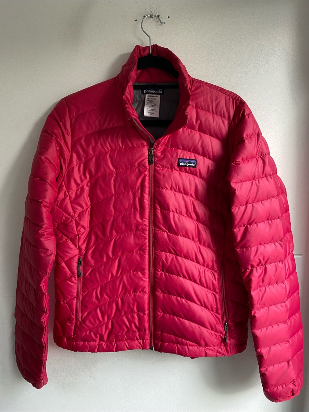 Patagonia Down Filled Pink Puffer Jacket Coat Med